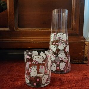 Hello Kitty Carafe Glass Set New in box